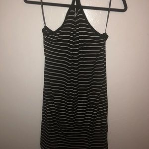 Black and white stripped mini dress